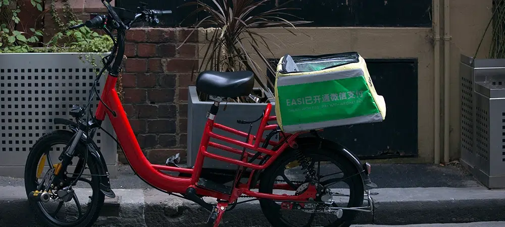 food delivery with an electric bike